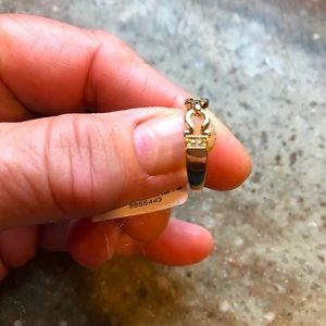 Yellow gold over sterling silver ring
